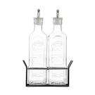 kilner-set-2-oil-bottles-rack-0-6-litre - Kilner Set Of 2 Oil Bottles 600ml & Metal Rack