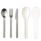 mepal-ell-3pc-travel-cutlery-white - Mepal Ellipse 3pc Travel Cutlery White