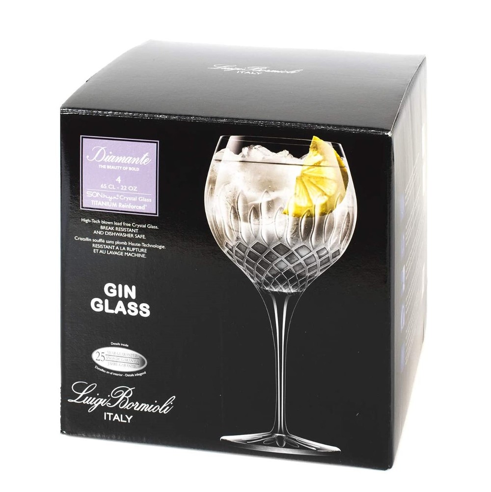 Luigi Bormioli Diamante Gin Glass Set of 4