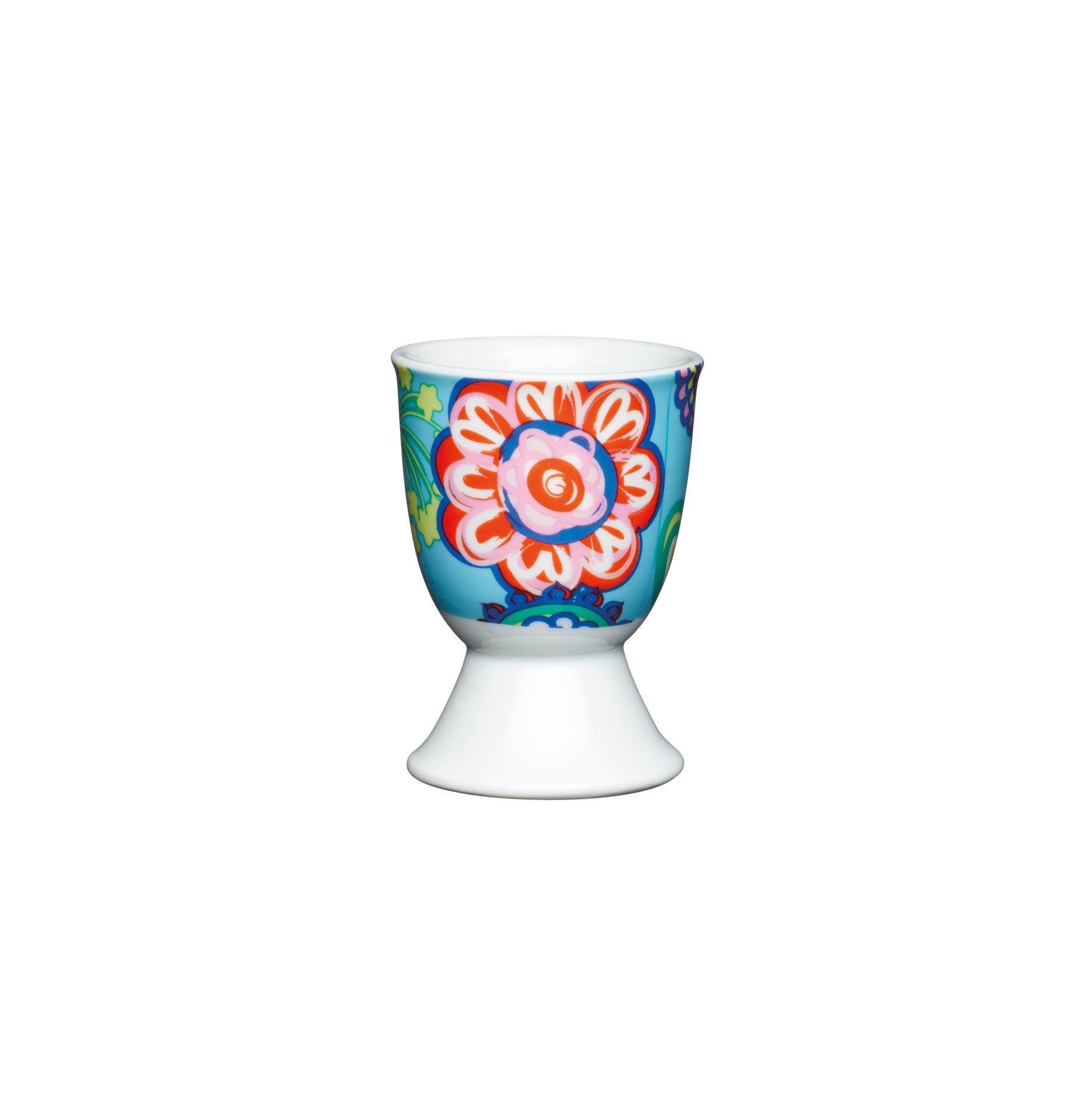 KitchenCraft Porcelain Bright Flower Egg Cup