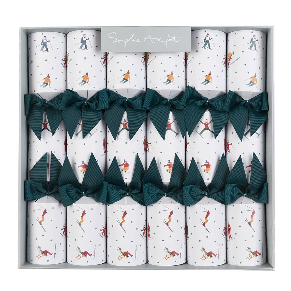 Sophie Allport Skiing Christmas Crackers Set Of 6